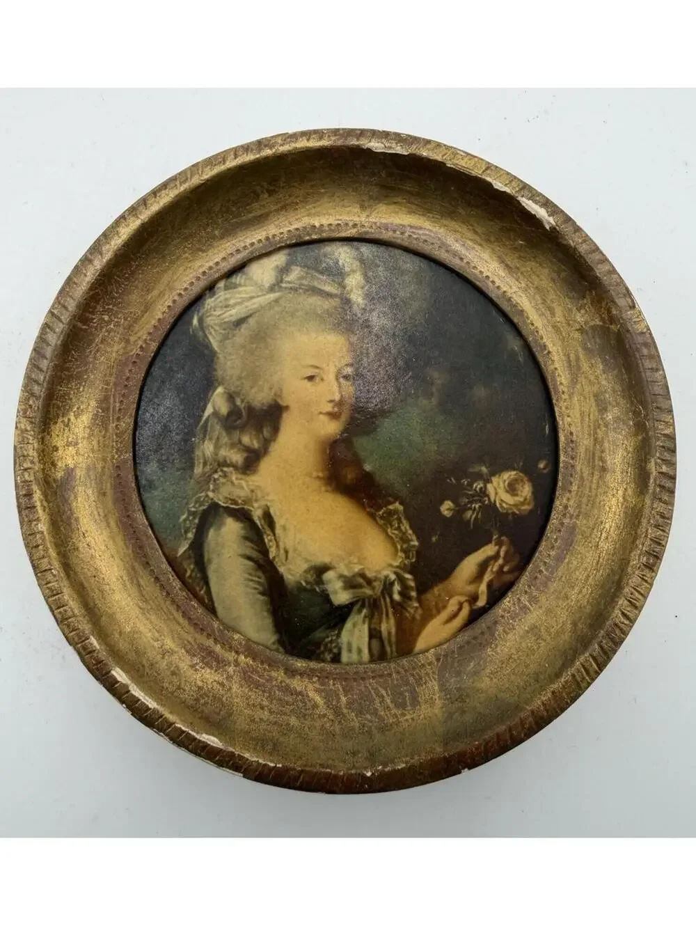 Vintage Paolina Borghese Round Portrait Frames Set 4 Gold Wall Decor‎